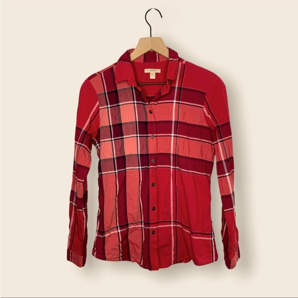 Burberry check shirt pink